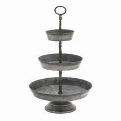 Best deal 😍 Grayson Lane Grey Iron 3-Tier Tray Stand ⭐