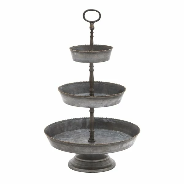 Best deal 😍 Grayson Lane Grey Iron 3-Tier Tray Stand ⭐ 1 Best deal 😍 Grayson Lane Grey Iron 3-Tier Tray Stand ⭐