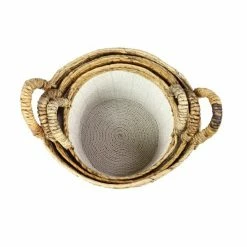 Discount 👏 Grayson Lane Coastal White Sea Grass Storage Baskets - Set of 3 🔥 -GRAYSON LANE Sales 2022 330860023 AlternateImage3 l