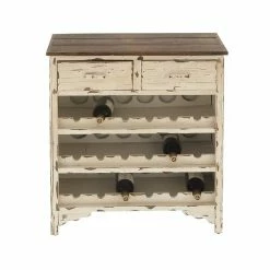 Best deal 🔔 Grayson Lane 14-in x 32-in White Wood Wine rack 💯 -GRAYSON LANE Sales 2022 330860026 AlternateImage4 l