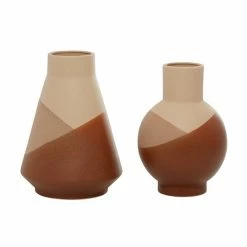 Flash Sale 👏 Grayson Lane Tan Ceramic Vases - Set of 2 ❤️