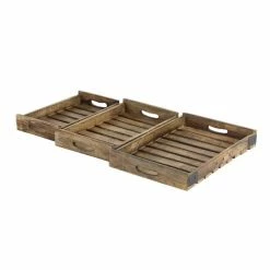Budget 🧨 Grayson Lane Brown Mango Wood Trays - Set of 3 ❤️ -GRAYSON LANE Sales 2022 330860031 AlternateImage4 l