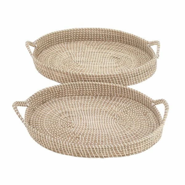 Best deal ⭐ Grayson Lane Brown Sea Grass Trays - Set of 2 🥰 4 Best deal ⭐ Grayson Lane Brown Sea Grass Trays - Set of 2 🥰 - Image 4