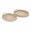 Best deal ⭐ Grayson Lane Brown Sea Grass Trays - Set of 2 🥰