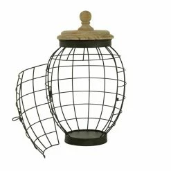 Best Pirce 🔥 Grayson Lane Black Metal Decorative Jars - Set of 2 ⭐ -GRAYSON LANE Sales 2022 330860045 AlternateImage4 l