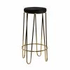 Flash Sale 👍 Grayson Lane Gold Bar Height (27-in to 35-in) Upholstered Bar Stool ⌛