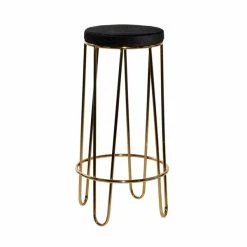 Flash Sale 👍 Grayson Lane Gold Bar Height (27-in to 35-in) Upholstered Bar Stool ⌛