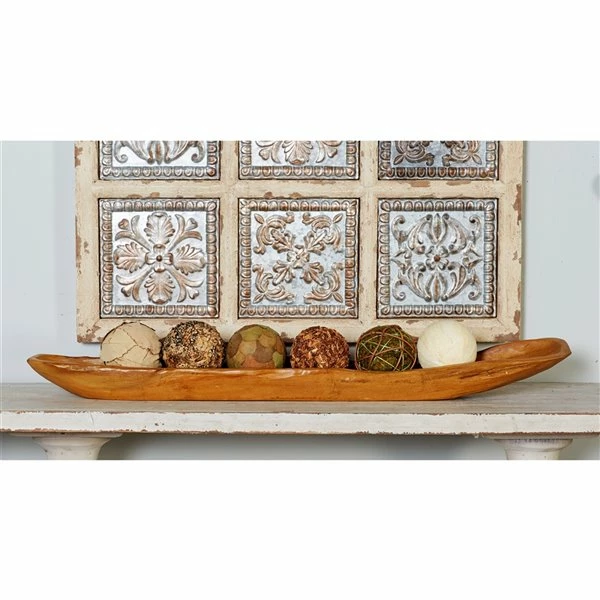 Hot Sale 😉 Grayson Lane Brown Rustic Teak Wood Tray 😉 2 Hot Sale 😉 Grayson Lane Brown Rustic Teak Wood Tray 😉 - Image 2