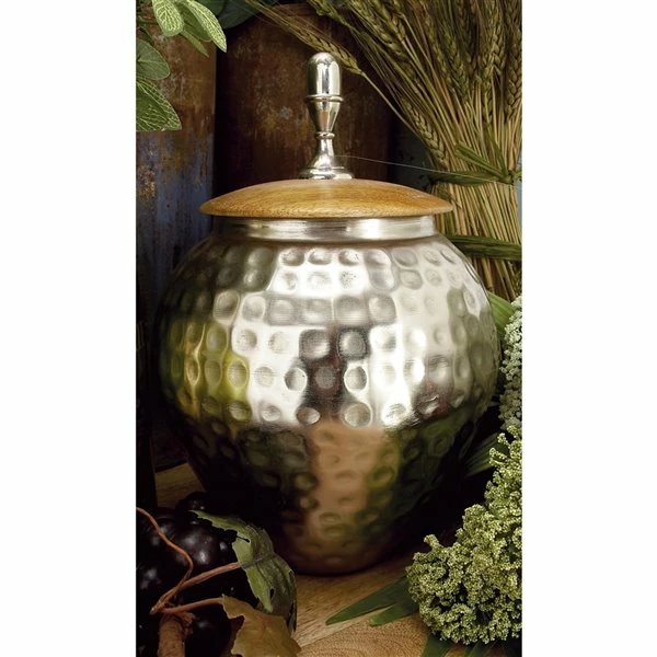Budget 🎉 Grayson Lane Silver Decorative Jar 💯 2 Budget 🎉 Grayson Lane Silver Decorative Jar 💯 - Image 2