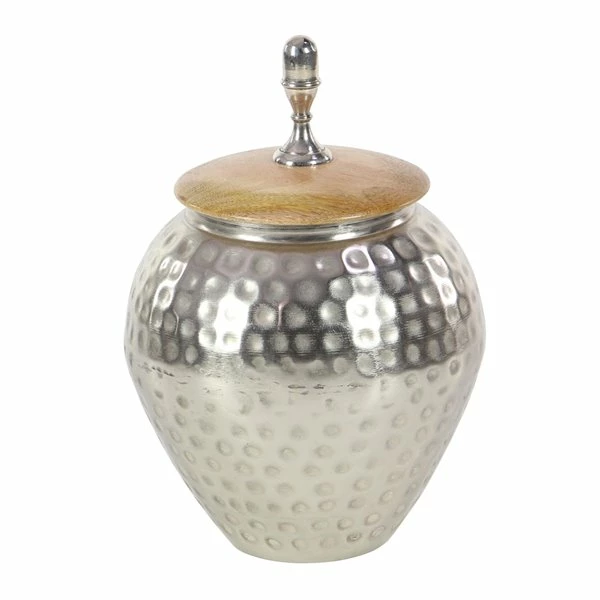 Budget 🎉 Grayson Lane Silver Decorative Jar 💯 5 Budget 🎉 Grayson Lane Silver Decorative Jar 💯 - Image 5