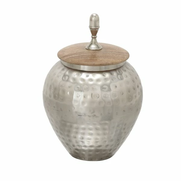 Budget 🎉 Grayson Lane Silver Decorative Jar 💯 1 Budget 🎉 Grayson Lane Silver Decorative Jar 💯