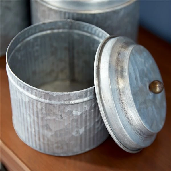 Budget ๐ Grayson Lane Silver Decorative Jars - Set of 3 ๐ 3 Budget ๐ Grayson Lane Silver Decorative Jars - Set of 3 ๐ - Image 3