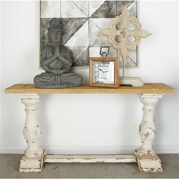 Cheapest β Grayson Lane Grayson Lane 29-in x 59-in Vintage Console Table - White Wood π 2 Cheapest β Grayson Lane Grayson Lane 29-in x 59-in Vintage Console Table - White Wood π - Image 2