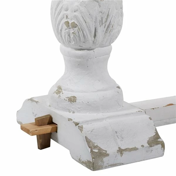 Cheapest β Grayson Lane Grayson Lane 29-in x 59-in Vintage Console Table - White Wood π 4 Cheapest β Grayson Lane Grayson Lane 29-in x 59-in Vintage Console Table - White Wood π - Image 4