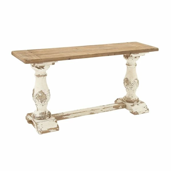 Cheapest β Grayson Lane Grayson Lane 29-in x 59-in Vintage Console Table - White Wood π 5 Cheapest β Grayson Lane Grayson Lane 29-in x 59-in Vintage Console Table - White Wood π - Image 5