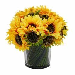 Promo ✔️ Grayson Lane 14-in x 14-in Natural Artificial Foliage - Yellow Plastic and Ceramic 🔥 -GRAYSON LANE Sales 2022 330861410 AlternateImage4 l