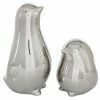 Best deal ⌛ Grayson Lane Set of 2 4-in, 7-in Silver Contemporary Bird Sculpture - Porcelain 👏
