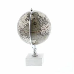 Promo 🧨 Grayson Lane 11-in x 7-in Contemporary Globe - White Ceramic and Metal 🧨 -GRAYSON LANE Sales 2022 330861419 AlternateImage4 l