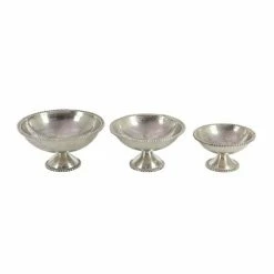 Buy ✨ Grayson Lane Set of 3 13-in, 12-in, 10-in Traditional Decorative Bowl - Silver Aluminum ✨ -GRAYSON LANE Sales 2022 330861420 AlternateImage4 l