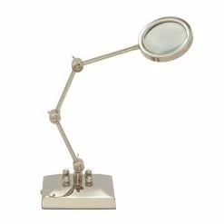 Budget 🤩 Grayson Lane 20-in x 6-in x 6-in Traditional Magnifying Glass - Silver Aluminum ❤️