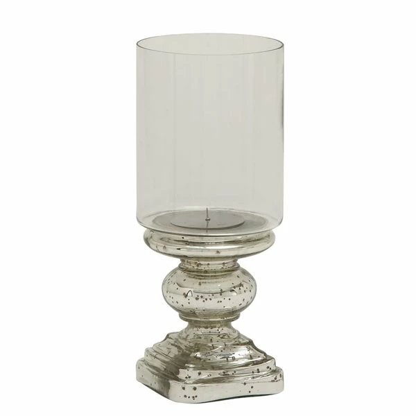 Wholesale 🔔 Grayson Lane 14-in x 6-in Traditional Candle Holder - Silver Glass 🎁 5 Wholesale 🔔 Grayson Lane 14-in x 6-in Traditional Candle Holder - Silver Glass 🎁 - Image 5