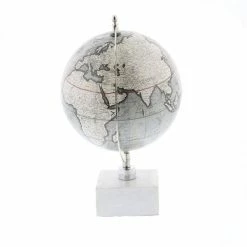 Buy 😍 Grayson Lane 13-in x 9-in Contemporary Globe - White Ceramic and Metal ⭐ -GRAYSON LANE Sales 2022 330861440 AlternateImage4 l