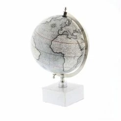 Buy 😍 Grayson Lane 13-in x 9-in Contemporary Globe - White Ceramic and Metal ⭐ -GRAYSON LANE Sales 2022 330861440 AlternateImage5 l
