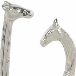 New ⭐ Grayson Lane Set of 2 15-in, 16-in Silver Modern Giraffe Sculpture - Aluminum ✨ -GRAYSON LANE Sales 2022 330861447 AlternateImage2 l
