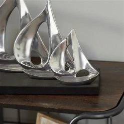 Best Pirce ✨ Grayson Lane 9-in x 11-in Sail Boat Coastal Sculpture - Silver Aluminum 🌟 -GRAYSON LANE Sales 2022 330861453 AlternateImage2 l