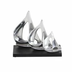 Best Pirce ✨ Grayson Lane 9-in x 11-in Sail Boat Coastal Sculpture - Silver Aluminum 🌟 -GRAYSON LANE Sales 2022 330861453 AlternateImage3 l