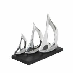 Best Pirce ✨ Grayson Lane 9-in x 11-in Sail Boat Coastal Sculpture - Silver Aluminum 🌟 -GRAYSON LANE Sales 2022 330861453 AlternateImage4 l