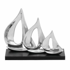 Best Pirce β¨ Grayson Lane 9-in x 11-in Sail Boat Coastal Sculpture - Silver Aluminum π