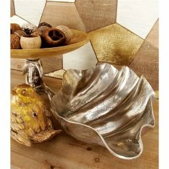 Cheapest 💯 Grayson Lane 7-in x 17-in Coastal Decorative Bowl - Silver Aluminum ✨ -GRAYSON LANE Sales 2022 330861454 AlternateImage1 l