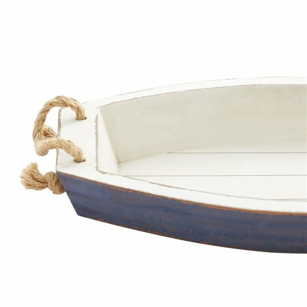 Deals ⭐ Grayson Lane Set of 2 23-in, 19-in Coastal Tray - White Wood 🤩 4 Deals ⭐ Grayson Lane Set of 2 23-in, 19-in Coastal Tray - White Wood 🤩 - Image 4