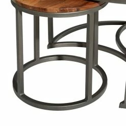 Flash Sale 😍 Grayson Lane Set of 3 19-in, 17-in, 17-in Contemporary Coffee Table - Brown Metal 💯 -GRAYSON LANE Sales 2022 330861472 AlternateImage3 l