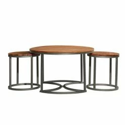 Flash Sale 😍 Grayson Lane Set of 3 19-in, 17-in, 17-in Contemporary Coffee Table - Brown Metal 💯 -GRAYSON LANE Sales 2022 330861472 AlternateImage5 l