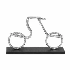 Best deal 🧨 Grayson Lane 9-in x 14-in Bicycle Industrial Sculpture - Silver Aluminum 🔔