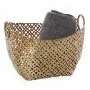 Buy 💯 Grayson Lane 11-in x 17-in x 13-in Contemporary Storage Basket - Gold Metal 🔥