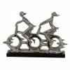 Discount ⌛ Grayson Lane 13-in x 18-in Sculpture - Silver Porcelain Cyclists 🛒