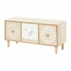 New 🥰 Grayson Lane 6-in x 13-in Eclectic Jewelry Box - Light Brown Wood ✔️