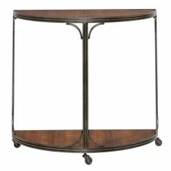 Top 10 ❤️ Grayson Lane Grayson Lane 31-in x 34-in Industrial Console Table - Brown Metal 👏