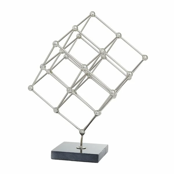 Coupon 🛒 Grayson Lane 12-in x 9-in Modern Sculpture - Silver Marble 🎉 5 Coupon 🛒 Grayson Lane 12-in x 9-in Modern Sculpture - Silver Marble 🎉 - Image 5