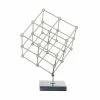 Coupon 🛒 Grayson Lane 12-in x 9-in Modern Sculpture - Silver Marble 🎉