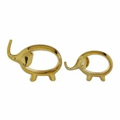 Brand new 😉 Grayson Lane Set of 2 7-in, 9-in Gold Contemporary Elephant Sculpture - Porcelain ✨ -GRAYSON LANE Sales 2022 330861519 AlternateImage3 l