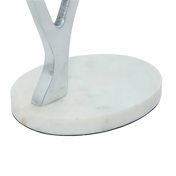 Coupon 😍 Grayson Lane 10-in x 5-in Modern Decorative Globe - Silver Ceramic 🎉 4 Coupon 😍 Grayson Lane 10-in x 5-in Modern Decorative Globe - Silver Ceramic 🎉 - Image 4