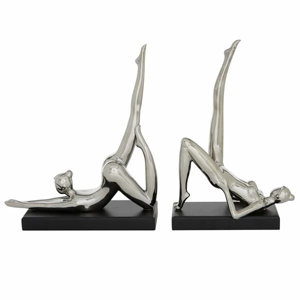 Best Sale 🛒 Grayson Lane Set of 2 12.75, 13-in Silver Contemporary Yoga Sculpture - Porcelain 🔔 1 Best Sale 🛒 Grayson Lane Set of 2 12.75, 13-in Silver Contemporary Yoga Sculpture - Porcelain 🔔