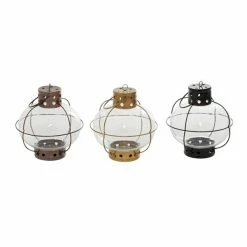 Cheapest 🧨 Grayson Lane Set of 3 7-in x 8-in Rustic Lantern - Multi Coloured Metal 🎁 -GRAYSON LANE Sales 2022 330861530 AlternateImage5 l