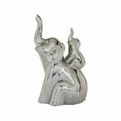 Budget ❤️ Grayson Lane 11-in x 5-in Glam Sculpture - Silver Porcelain Elephant 🔥 -GRAYSON LANE Sales 2022 330861535 AlternateImage4 l