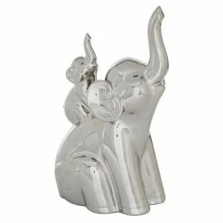 Budget ❤️ Grayson Lane 11-in x 5-in Glam Sculpture - Silver Porcelain Elephant 🔥