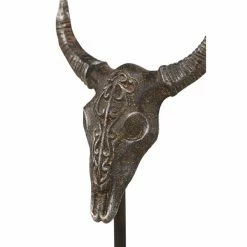 New 🥰 Grayson Lane Set of 3 15-in, 12-in, 10-in Grey Eclectic Bull Sculpture - Metal 🎉 -GRAYSON LANE Sales 2022 330861539 AlternateImage2 l